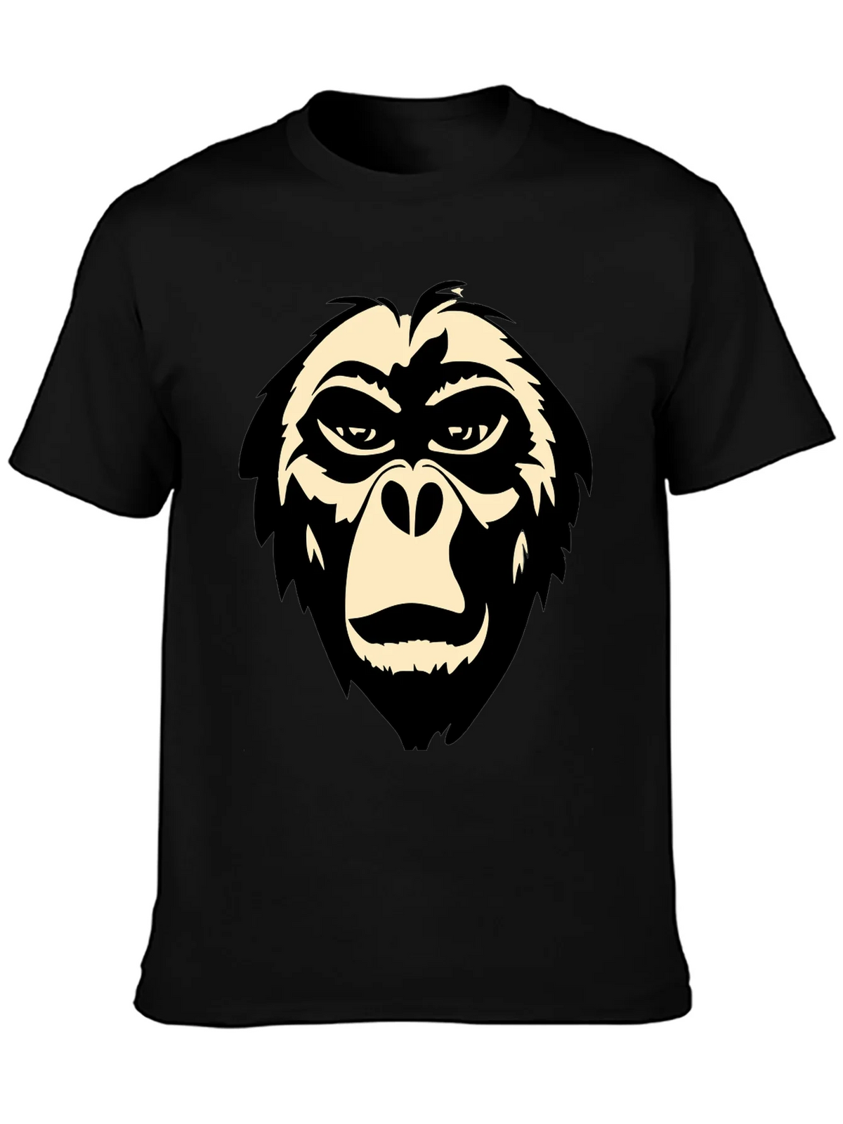 Cool Gorilla Face Graphic Tee - Black T-Shirt product image 3