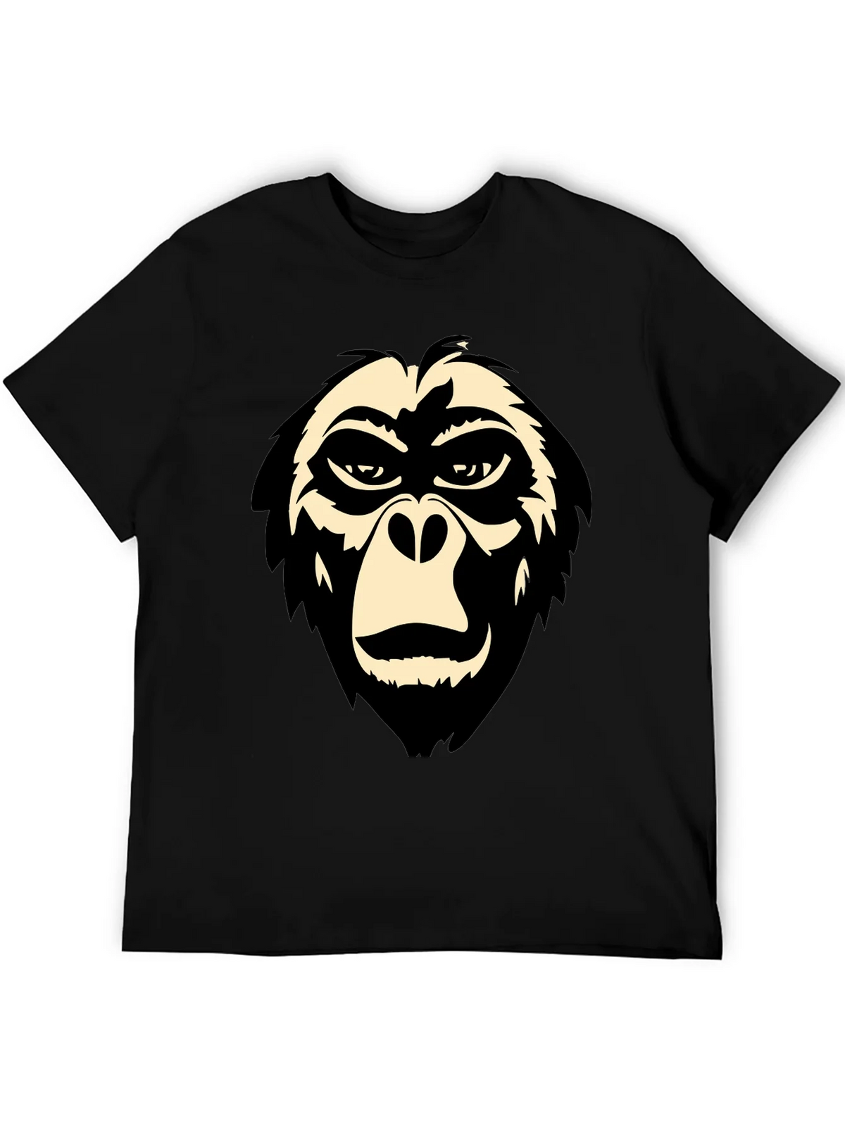 Cool Gorilla Face Graphic Tee - Black T-Shirt product image 5