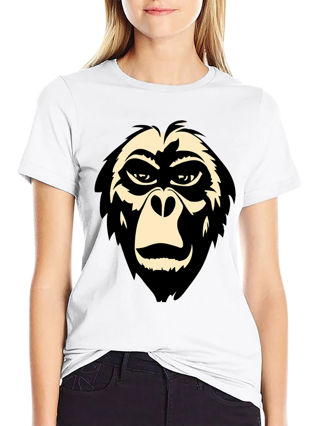 Cool Gorilla Face Graphic Tee - Black T-Shirt product image 8