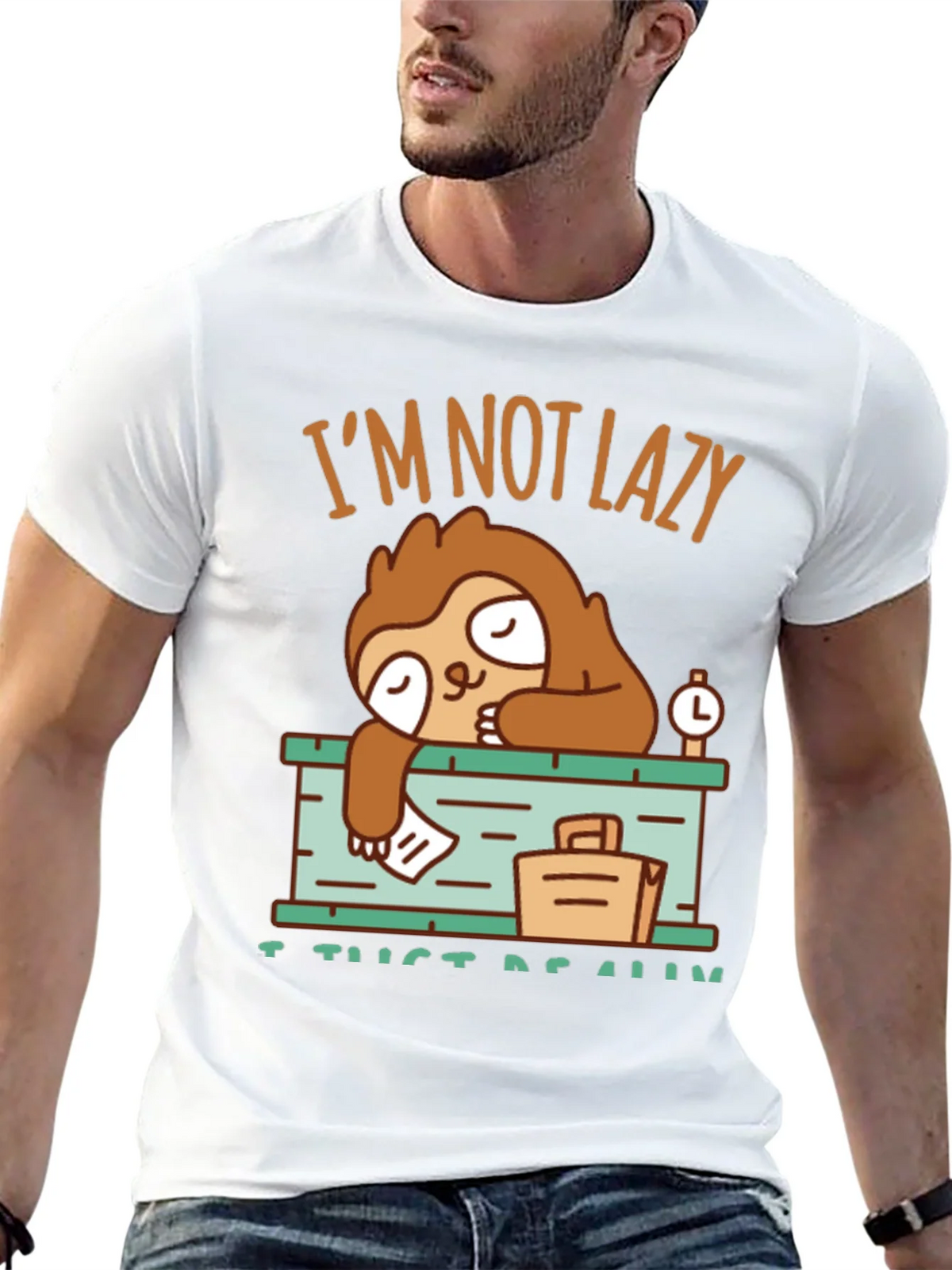 Lazy Sloth Graphic T-Shirt - I Just Need Rest! product image 12