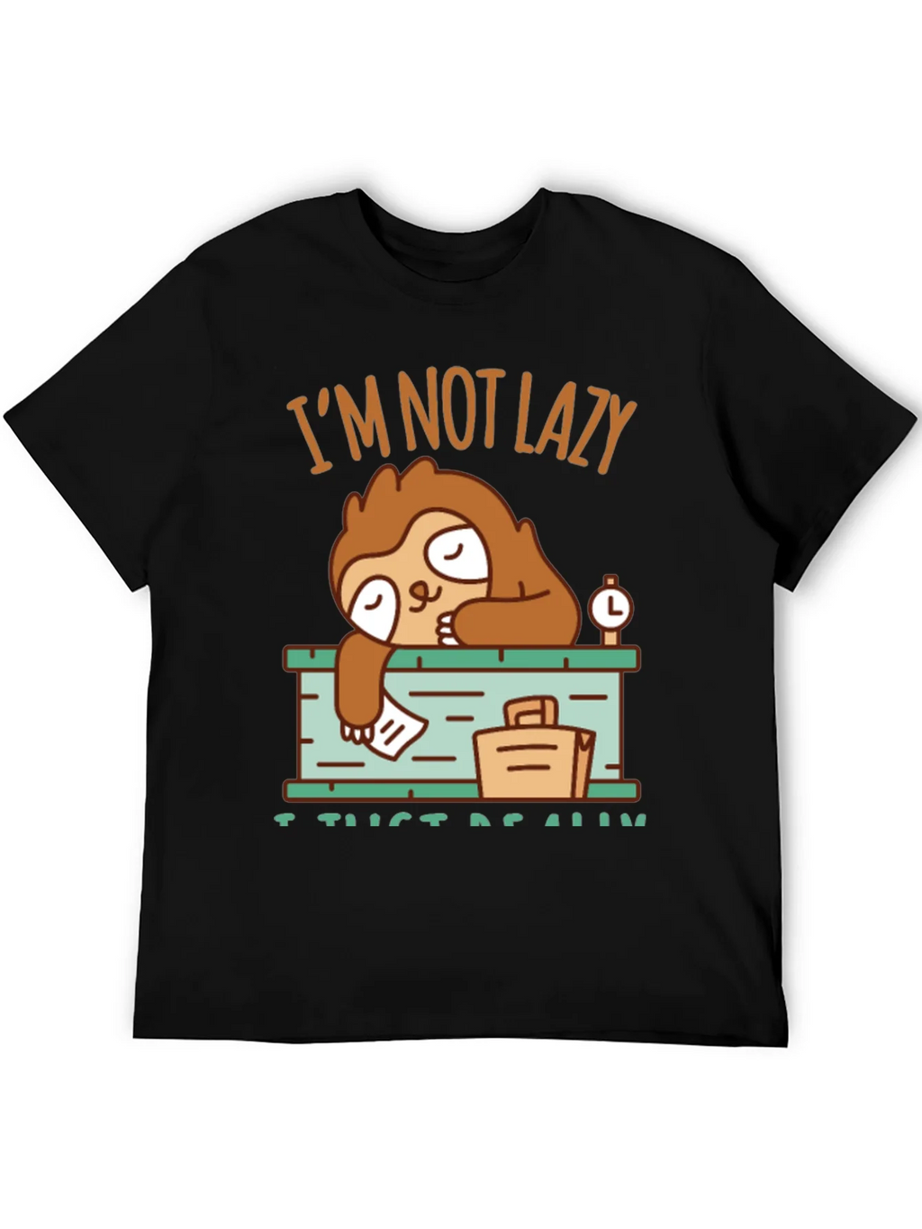 Lazy Sloth Graphic T-Shirt - I Just Need Rest! product image 5