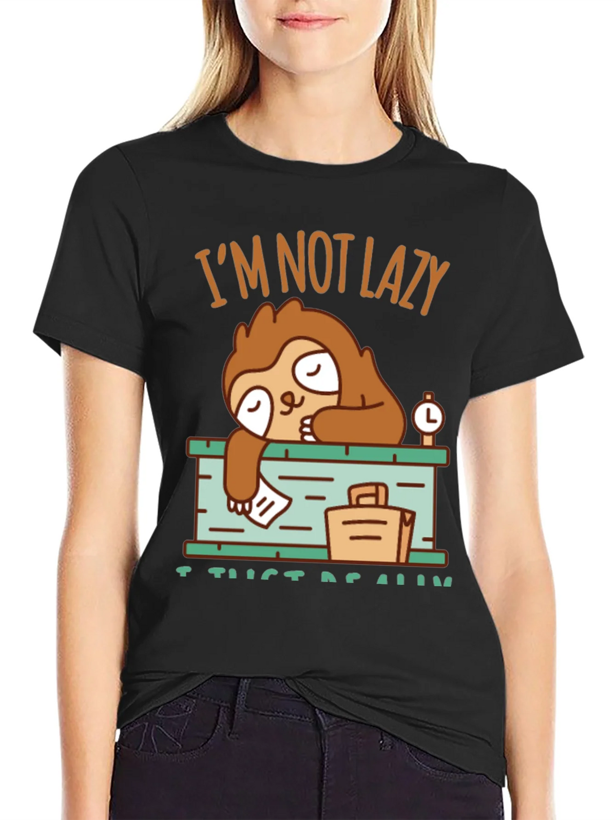 Lazy Sloth Graphic T-Shirt - I Just Need Rest! product image 2