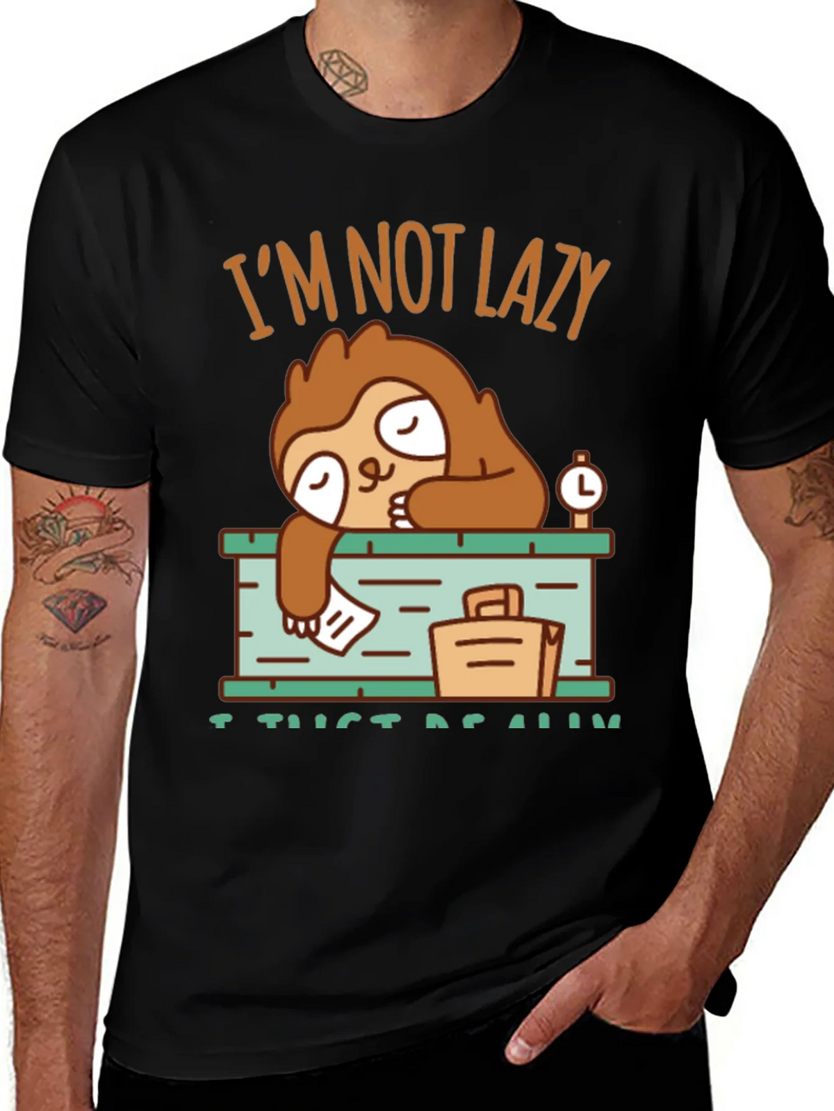 Lazy Sloth Graphic T-Shirt - I Just Need Rest! product image 1