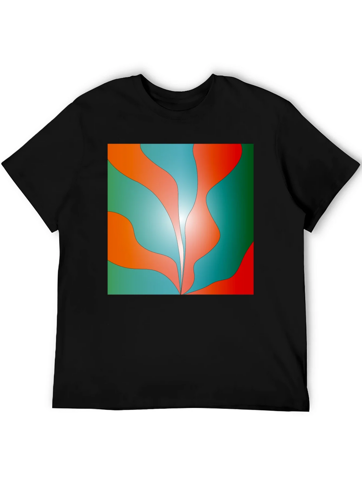 Abstract Wave Graphic Tee - Trendy Design Soft Cotton product image 5