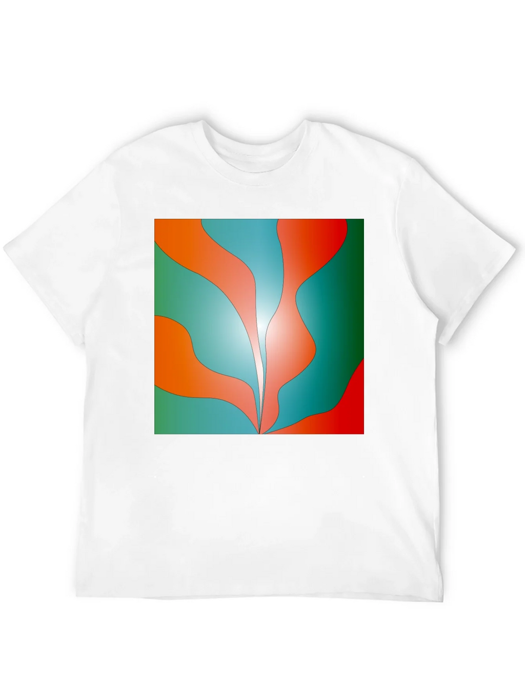Abstract Wave Graphic Tee - Trendy Design Soft Cotton product image 11
