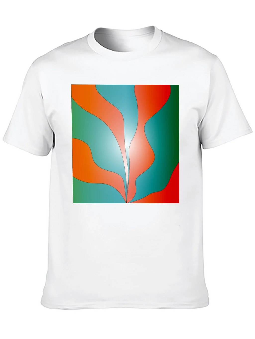 Abstract Wave Graphic Tee - Trendy Design Soft Cotton product image 9