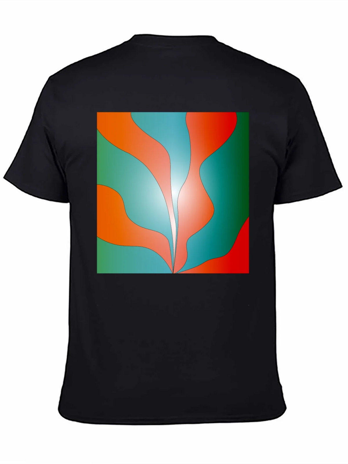 Abstract Wave Graphic Tee - Trendy Design Soft Cotton product image 4