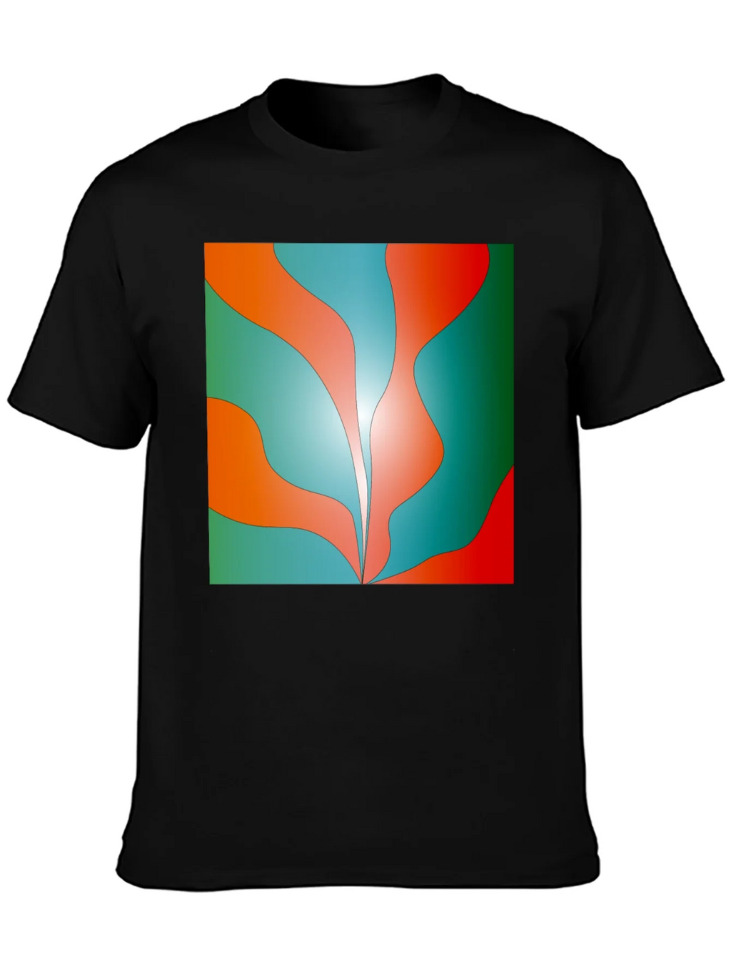 Abstract Wave Graphic Tee - Trendy Design Soft Cotton product image 3