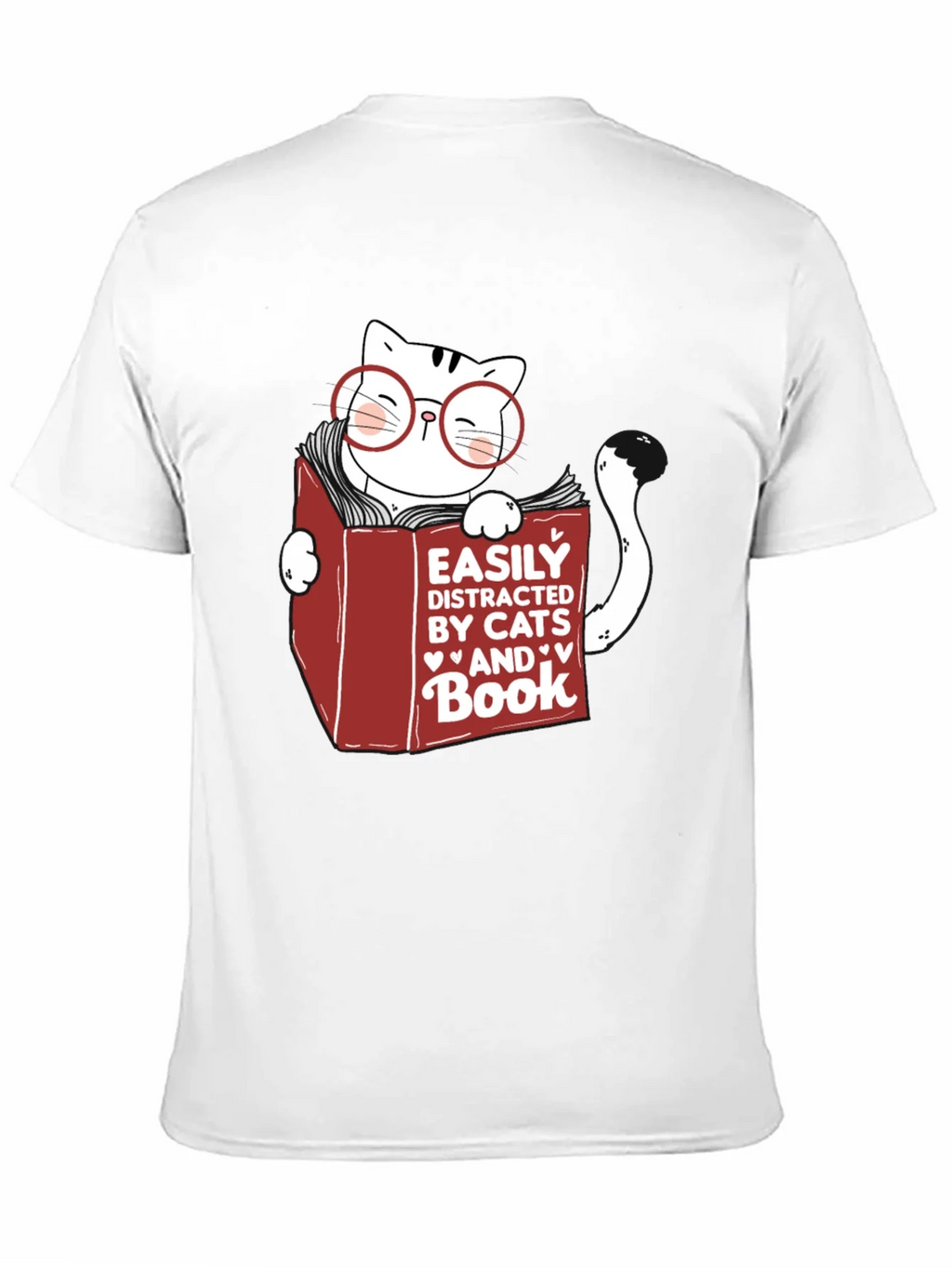 Easily Distracted by Cats and Books T-Shirt product image 10