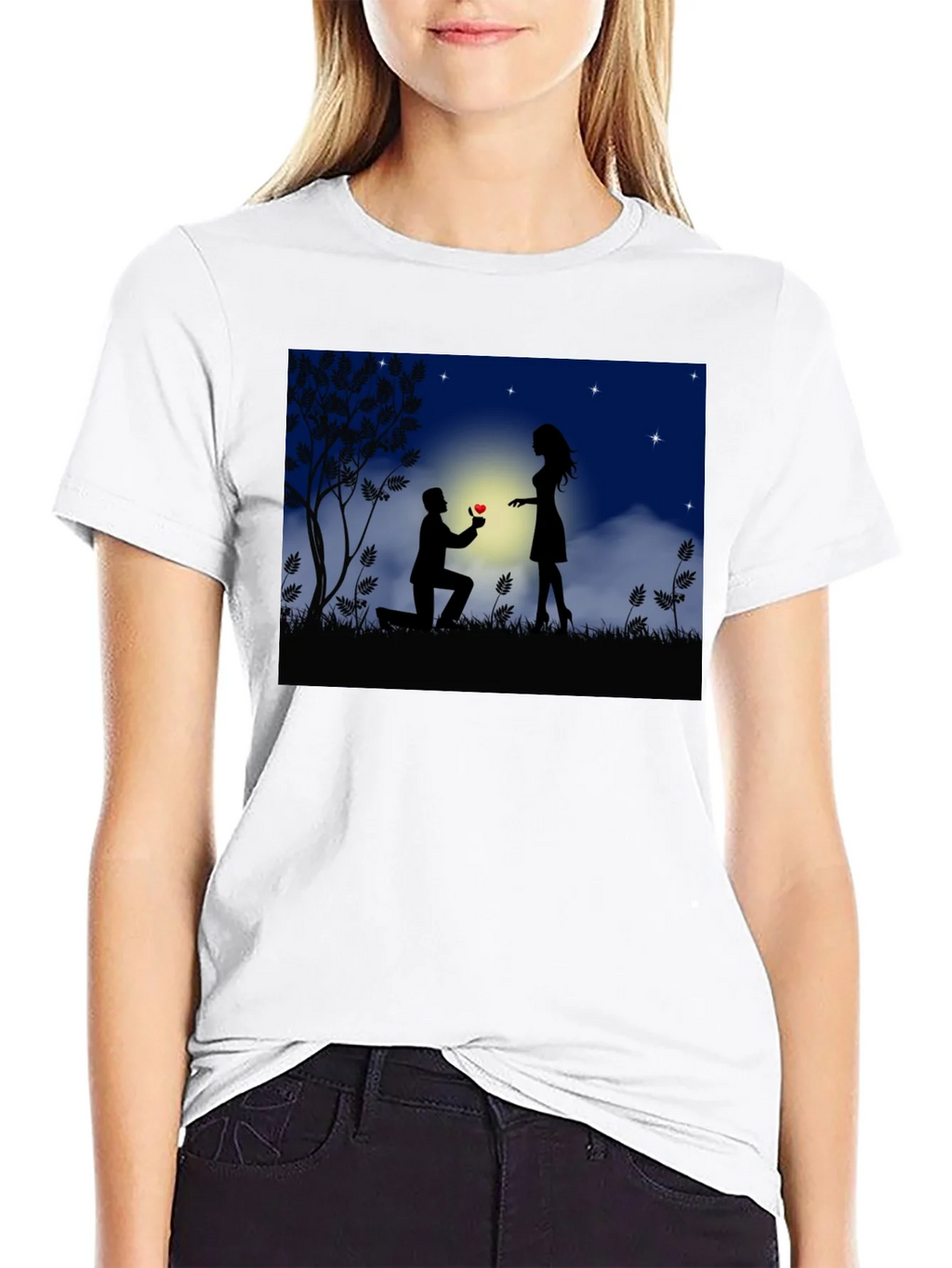 Romantic Proposal Graphic T-Shirt product image 8