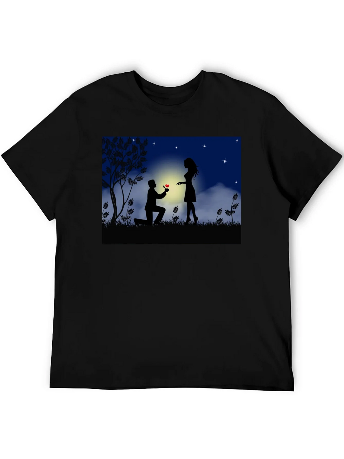 Romantic Proposal Graphic T-Shirt product image 5