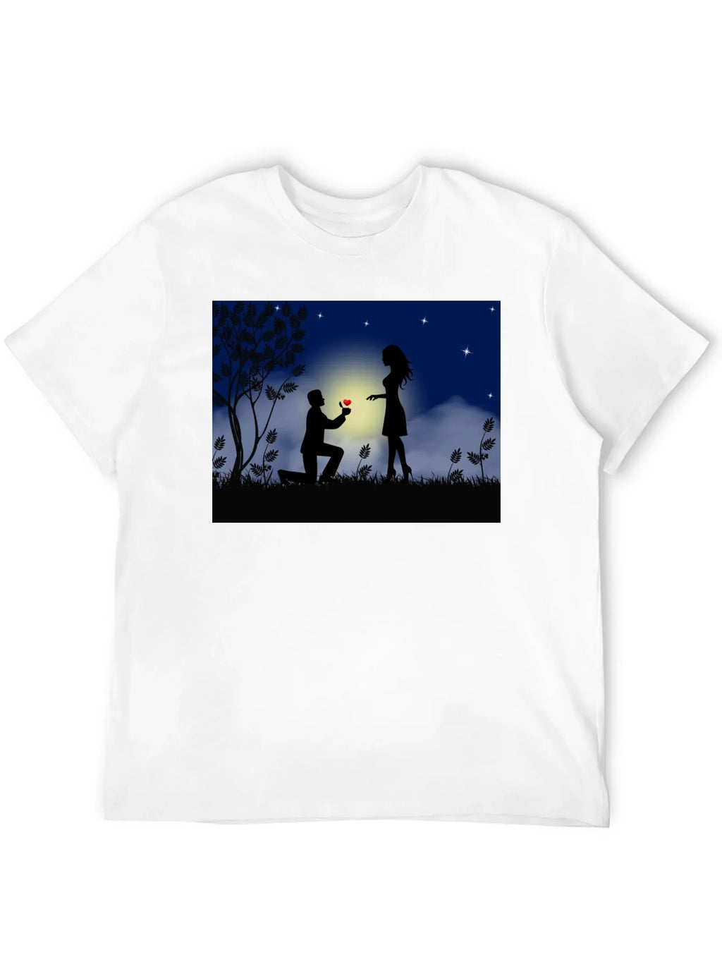 Romantic Proposal Graphic T-Shirt product image 11