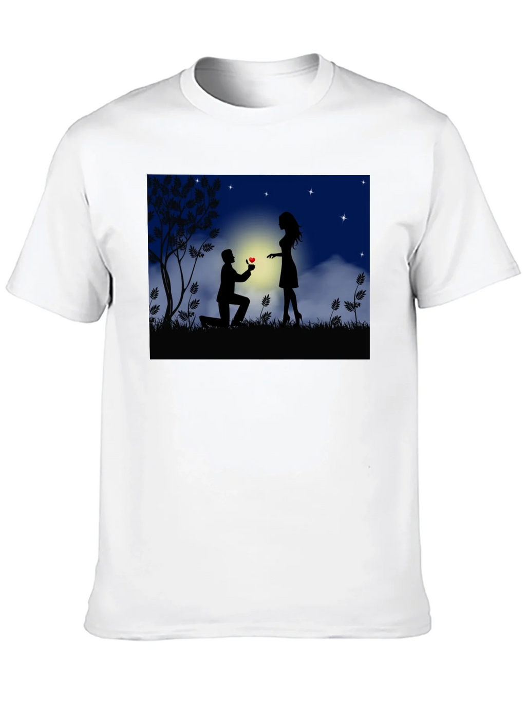 Romantic Proposal Graphic T-Shirt product image 9