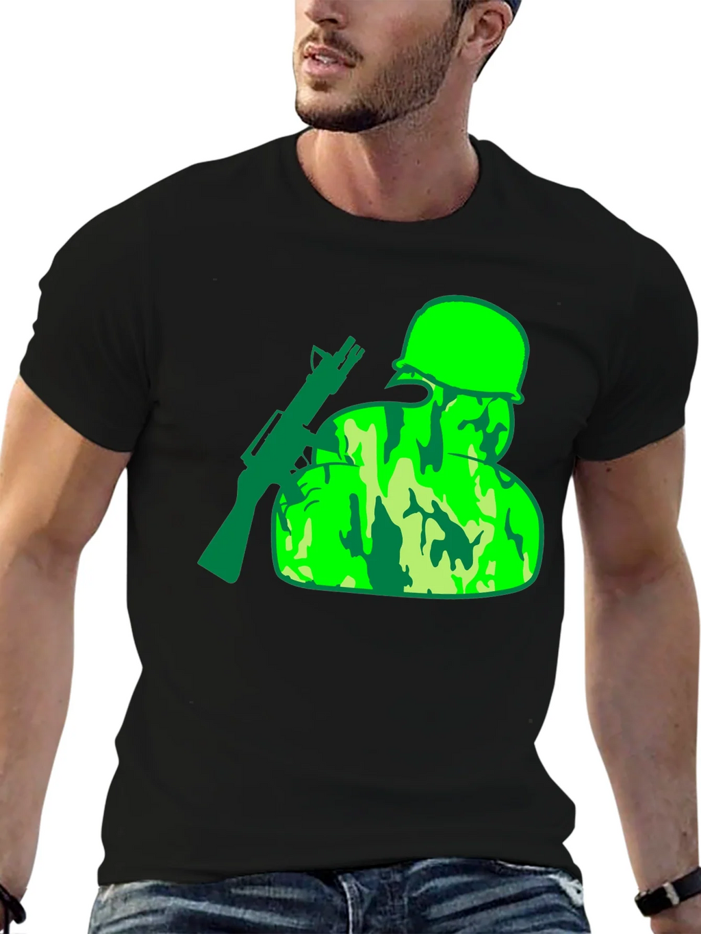 Camouflage Soldier Graphic T-Shirt product image 6