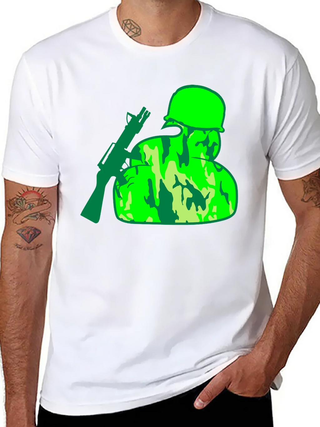Camouflage Soldier Graphic T-Shirt product image 7