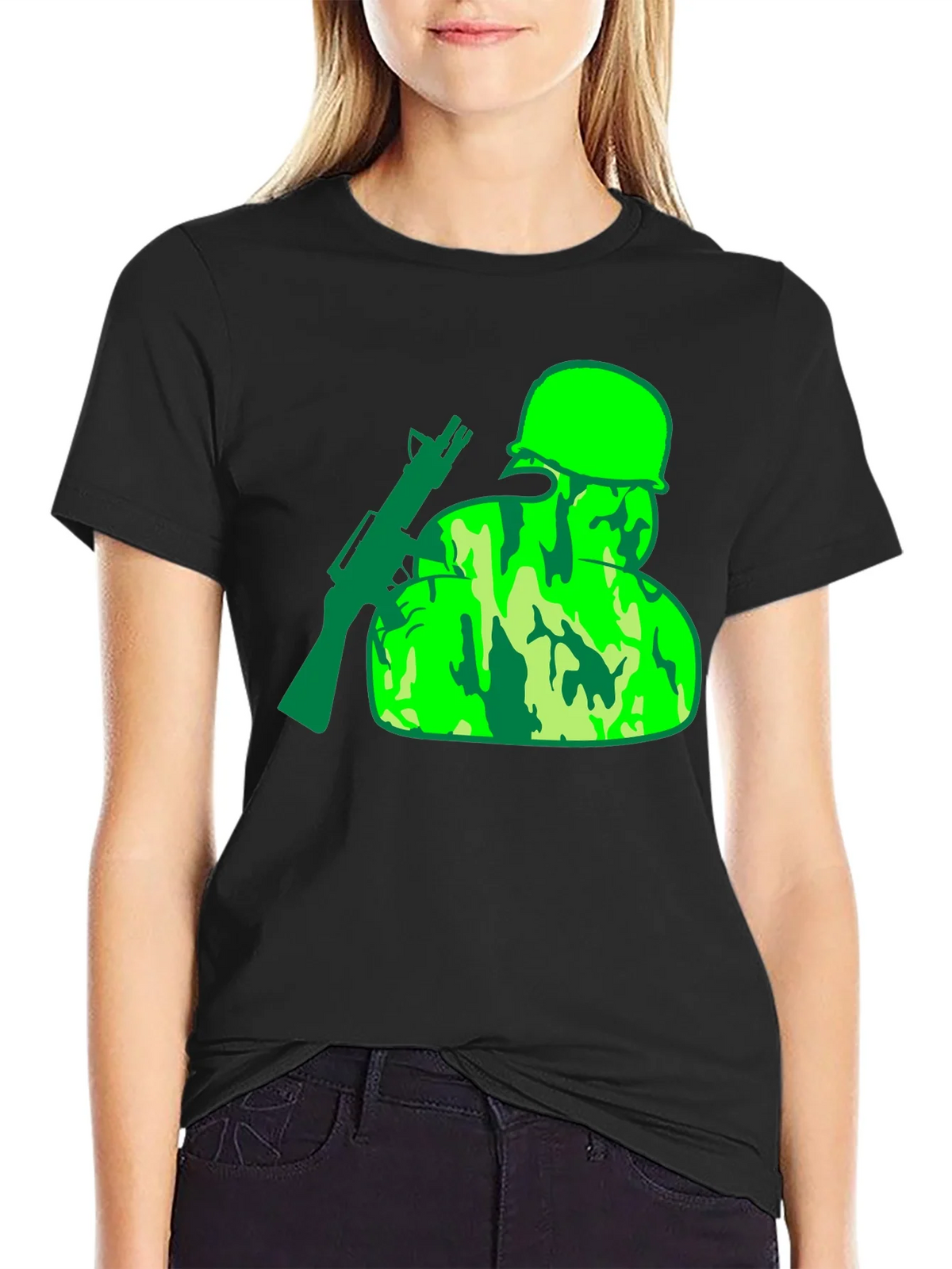 Camouflage Soldier Graphic T-Shirt product image 2