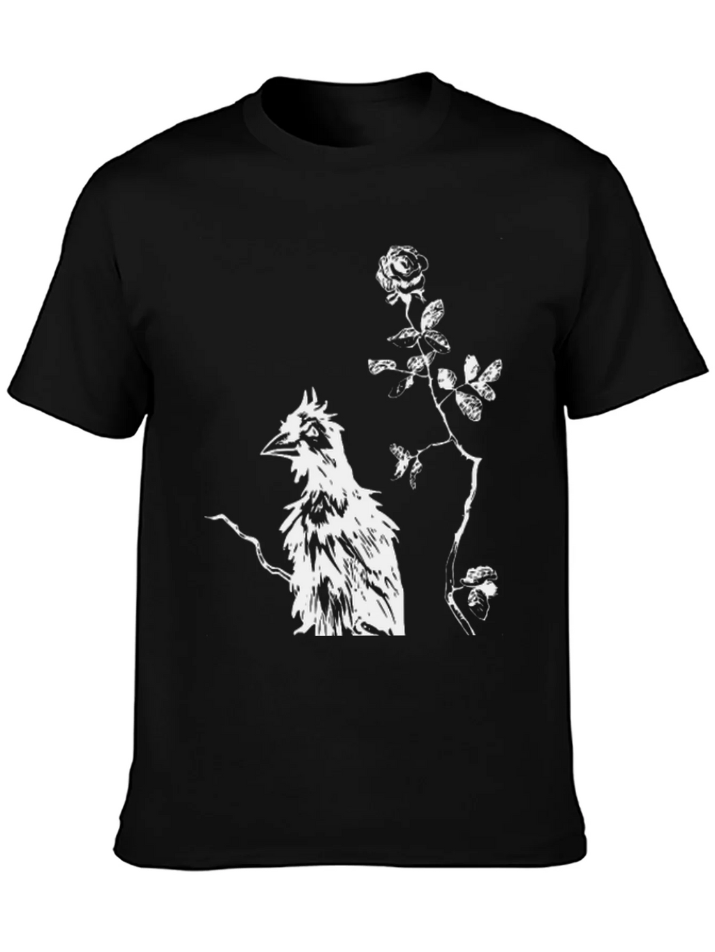 Unique Bird & Rose Graphic Tee product image 3