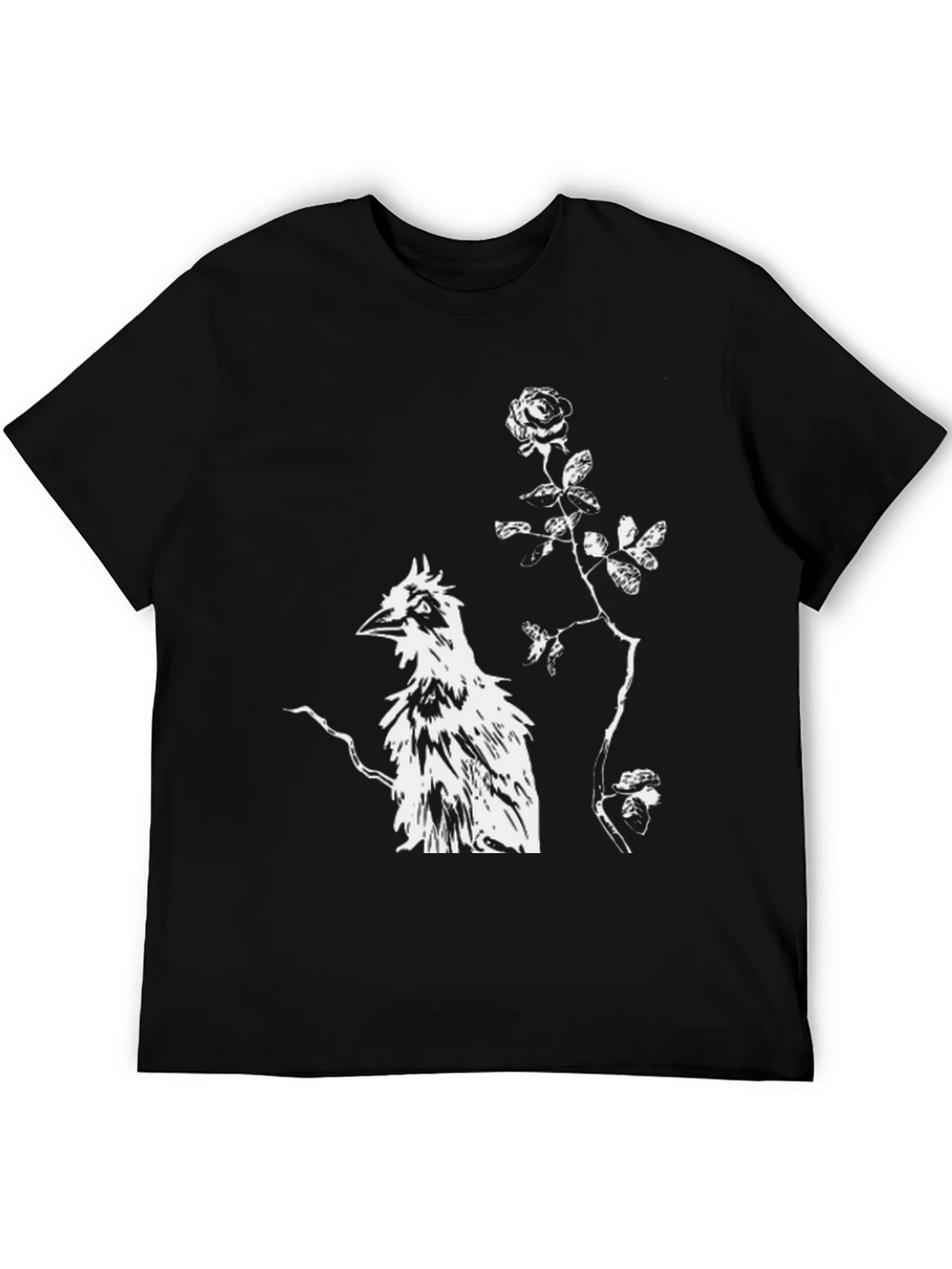 Unique Bird & Rose Graphic Tee product image 5