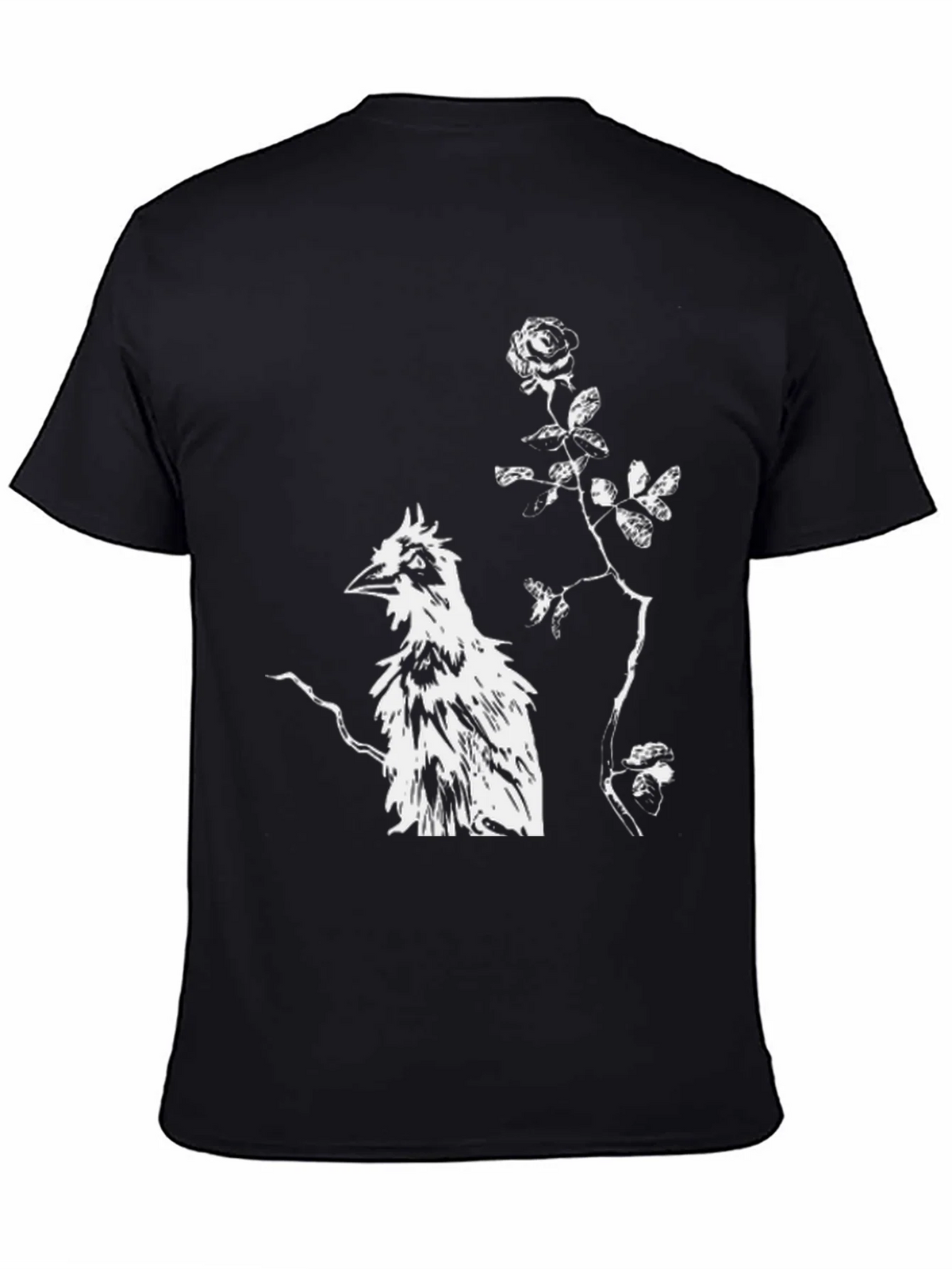 Unique Bird & Rose Graphic Tee product image 4
