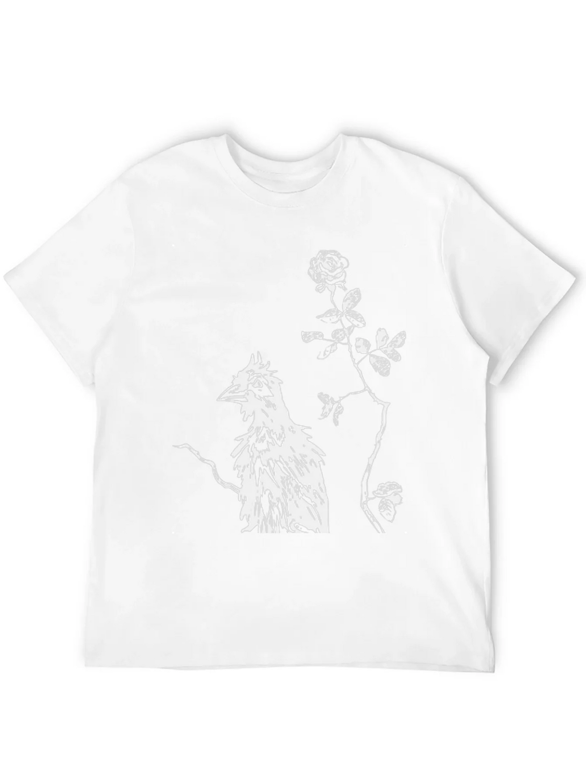 Unique Bird & Rose Graphic Tee product image 11