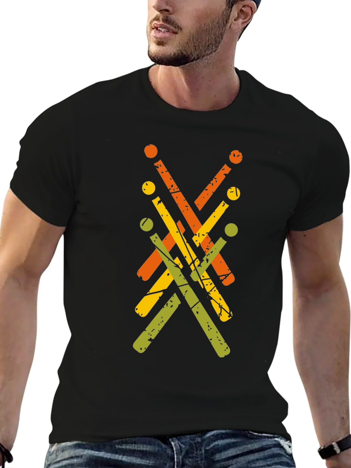 Retro Drumsticks Graphic Tee product image 6