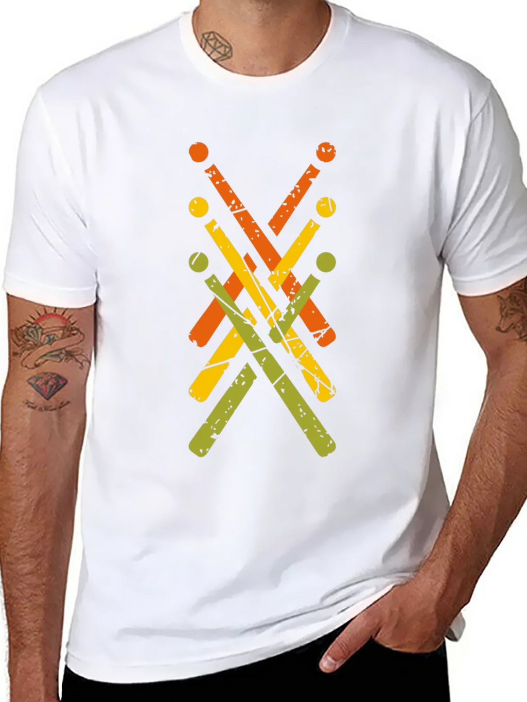 Retro Drumsticks Graphic Tee product image 7