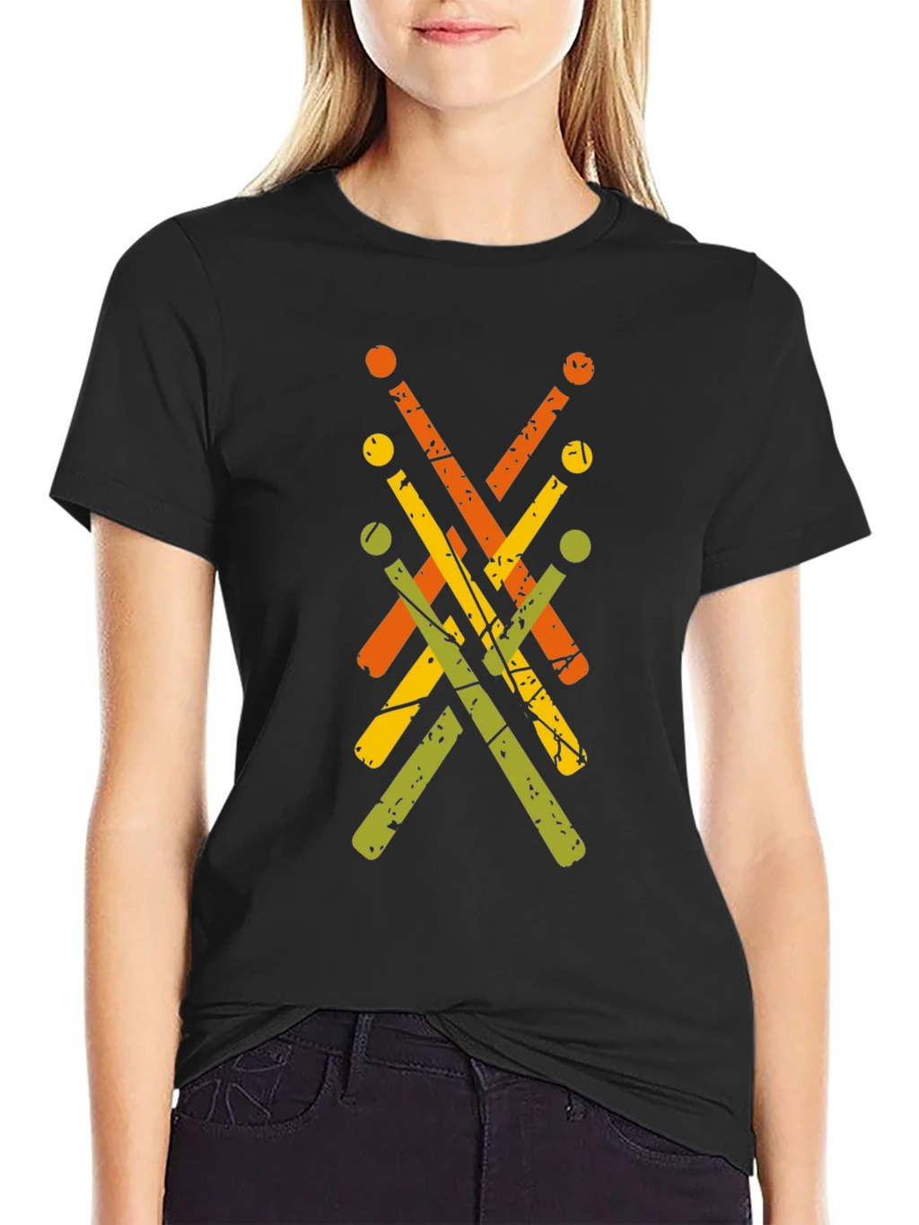 Retro Drumsticks Graphic Tee product image 2