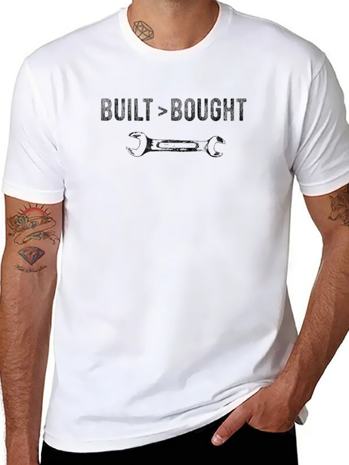 Built > Bought T-Shirt - Mechanic Car Enthusiast Tee product image 7