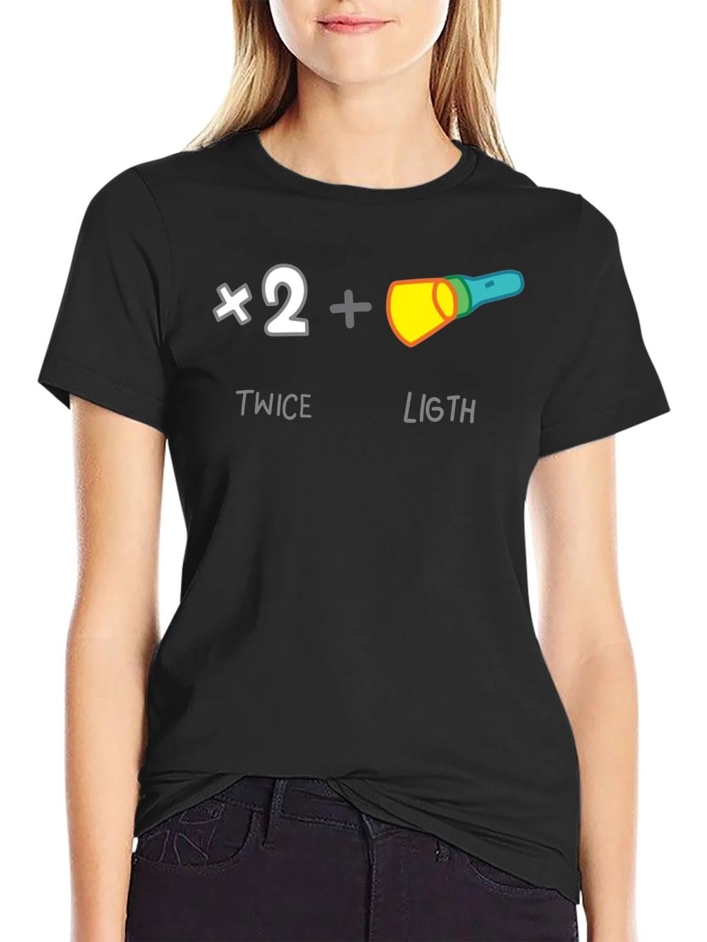 Twice The Light T-Shirt - Funny Pun Humor Tee product image 2