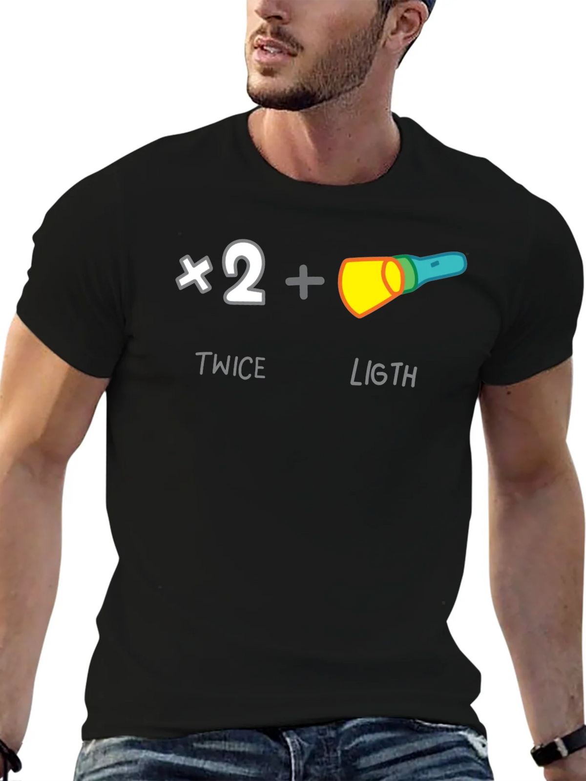 Twice The Light T-Shirt - Funny Pun Humor Tee product image 6
