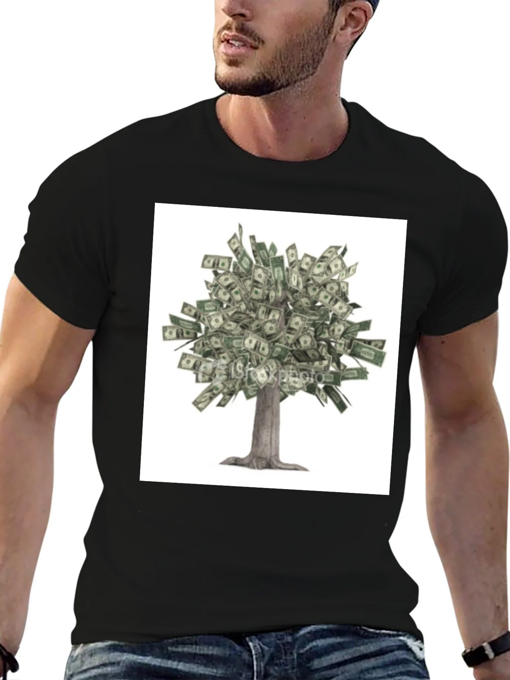 Money Tree Graphic Tee - Unisex Black T-Shirt product image 6