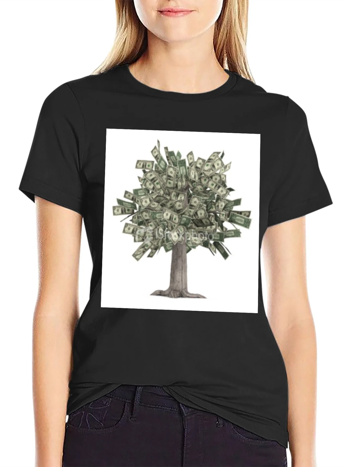 Money Tree Graphic Tee - Unisex Black T-Shirt product image 2