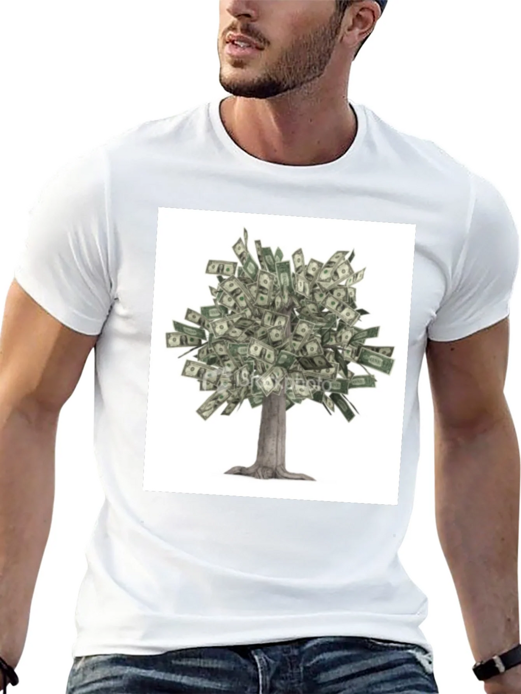 Money Tree Graphic Tee - Unisex Black T-Shirt product image 12