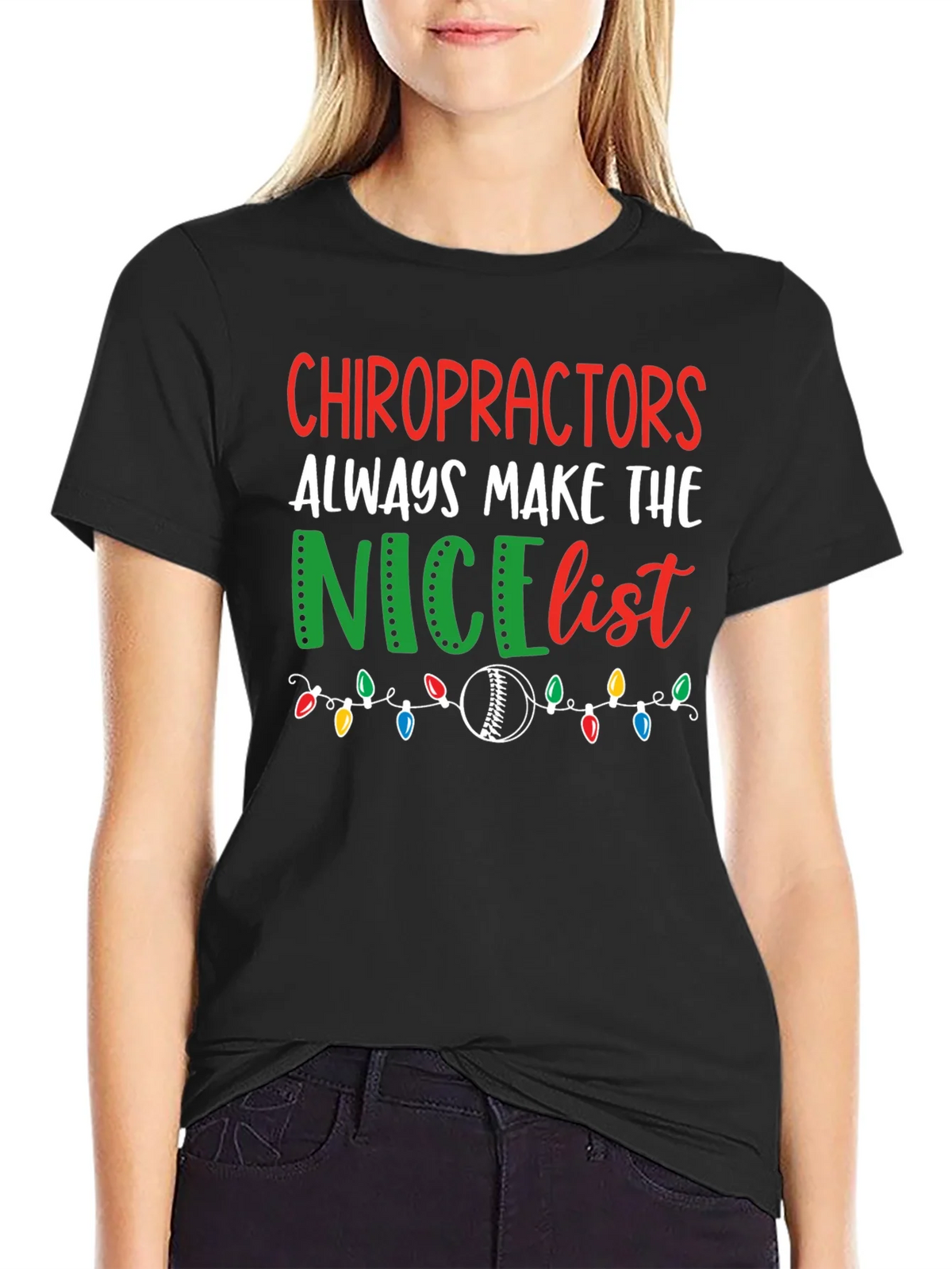 Chiropractors Nice List Christmas T-Shirt product image 2