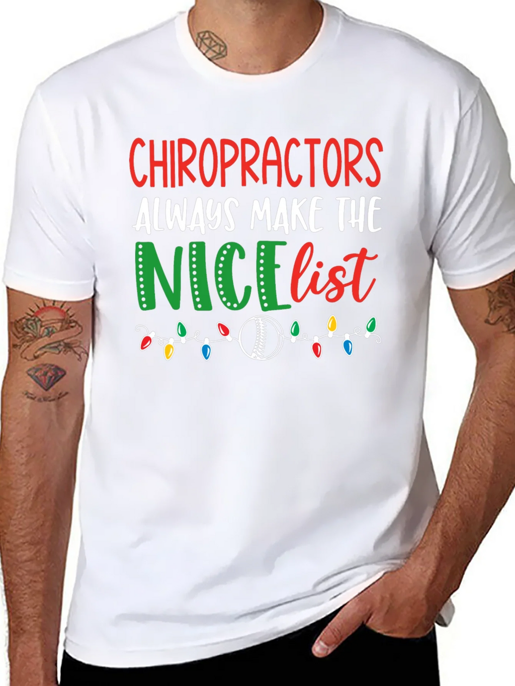 Chiropractors Nice List Christmas T-Shirt product image 6