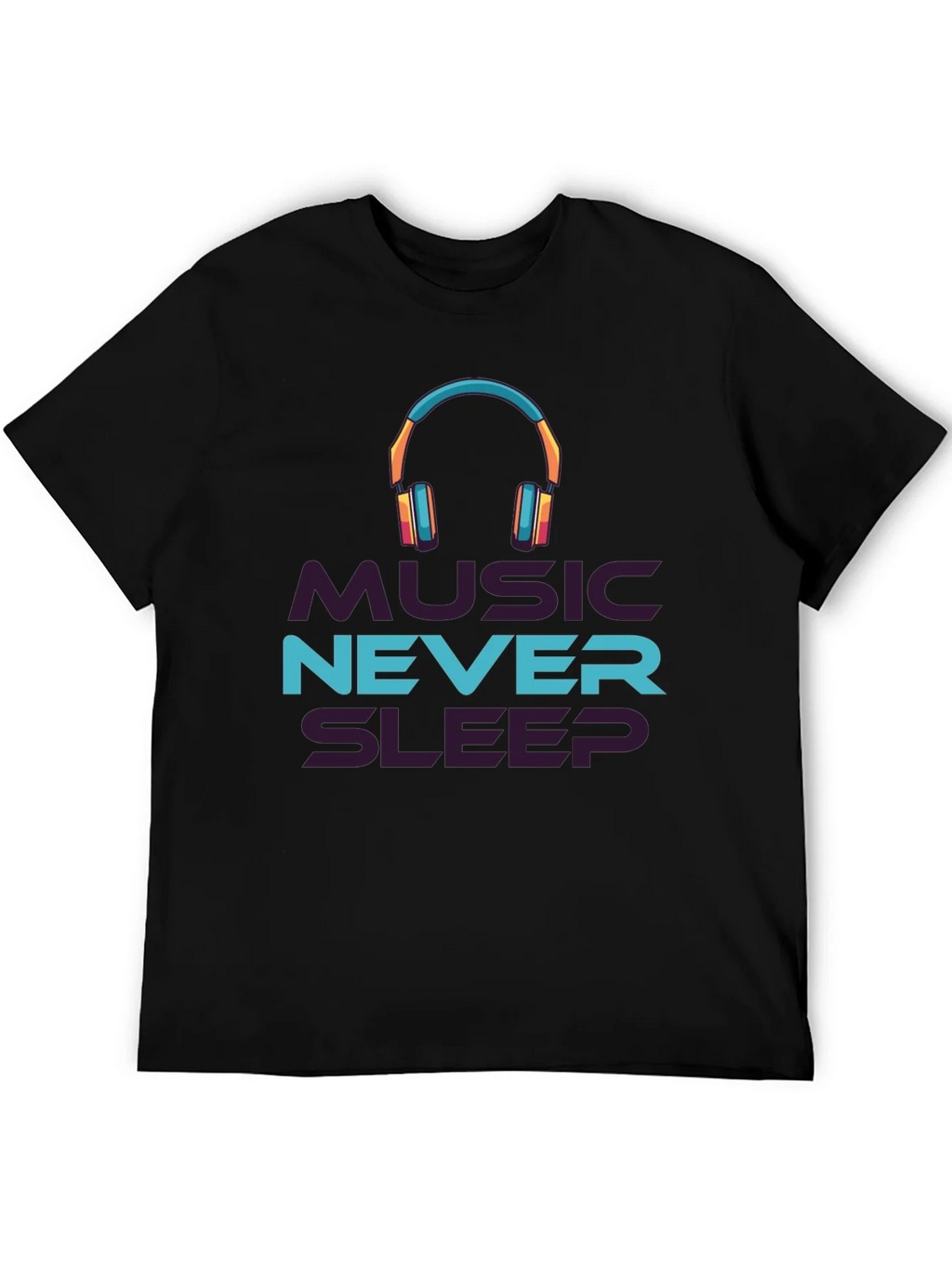 Music Never Sleeps Black Graphic Tee product image 5