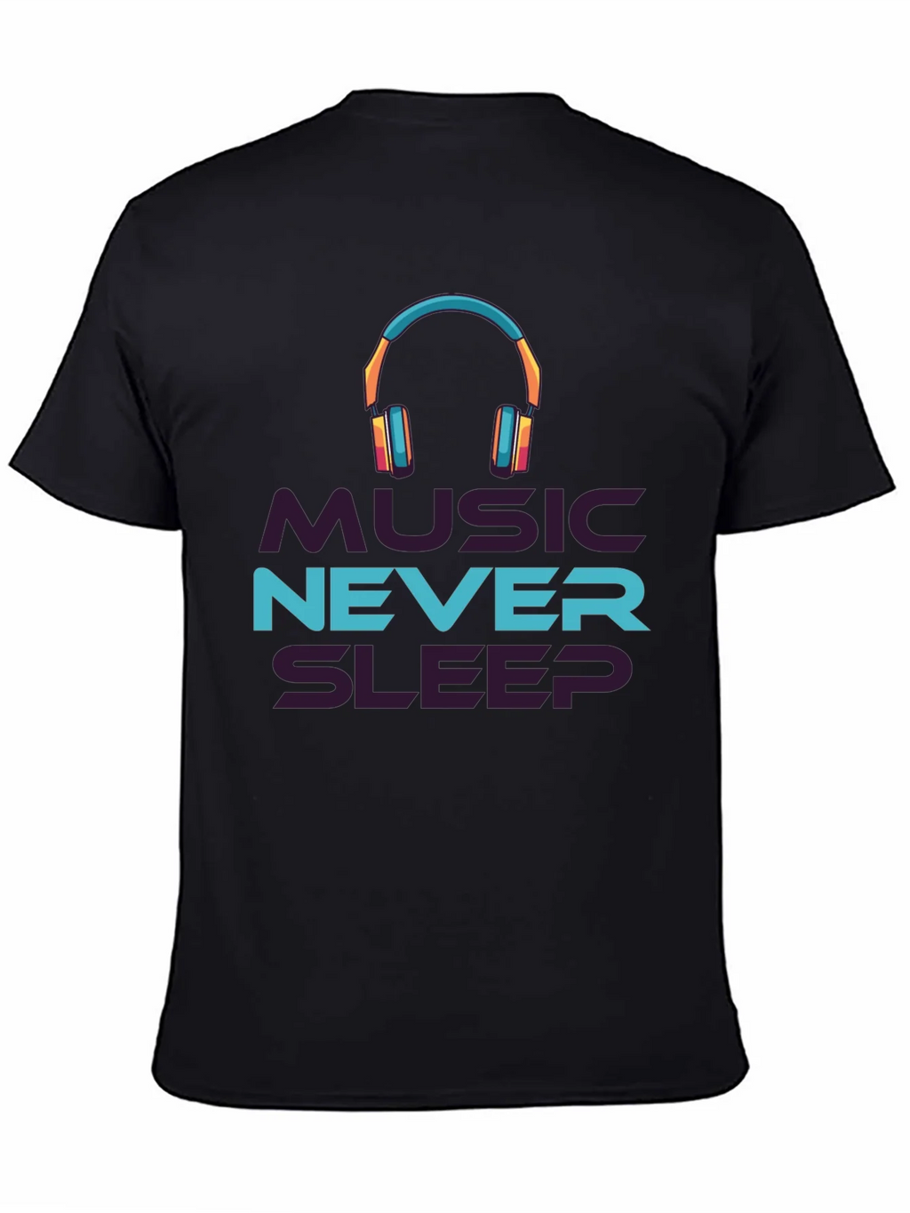 Music Never Sleeps Black Graphic Tee product image 4