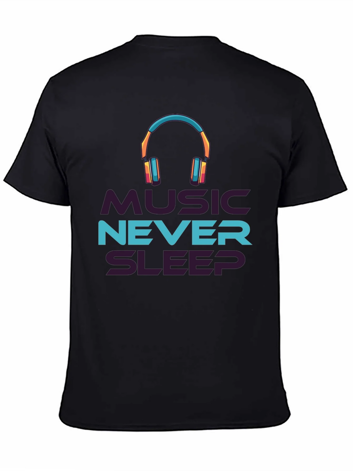 Music Never Sleeps Black Graphic Tee product image 4