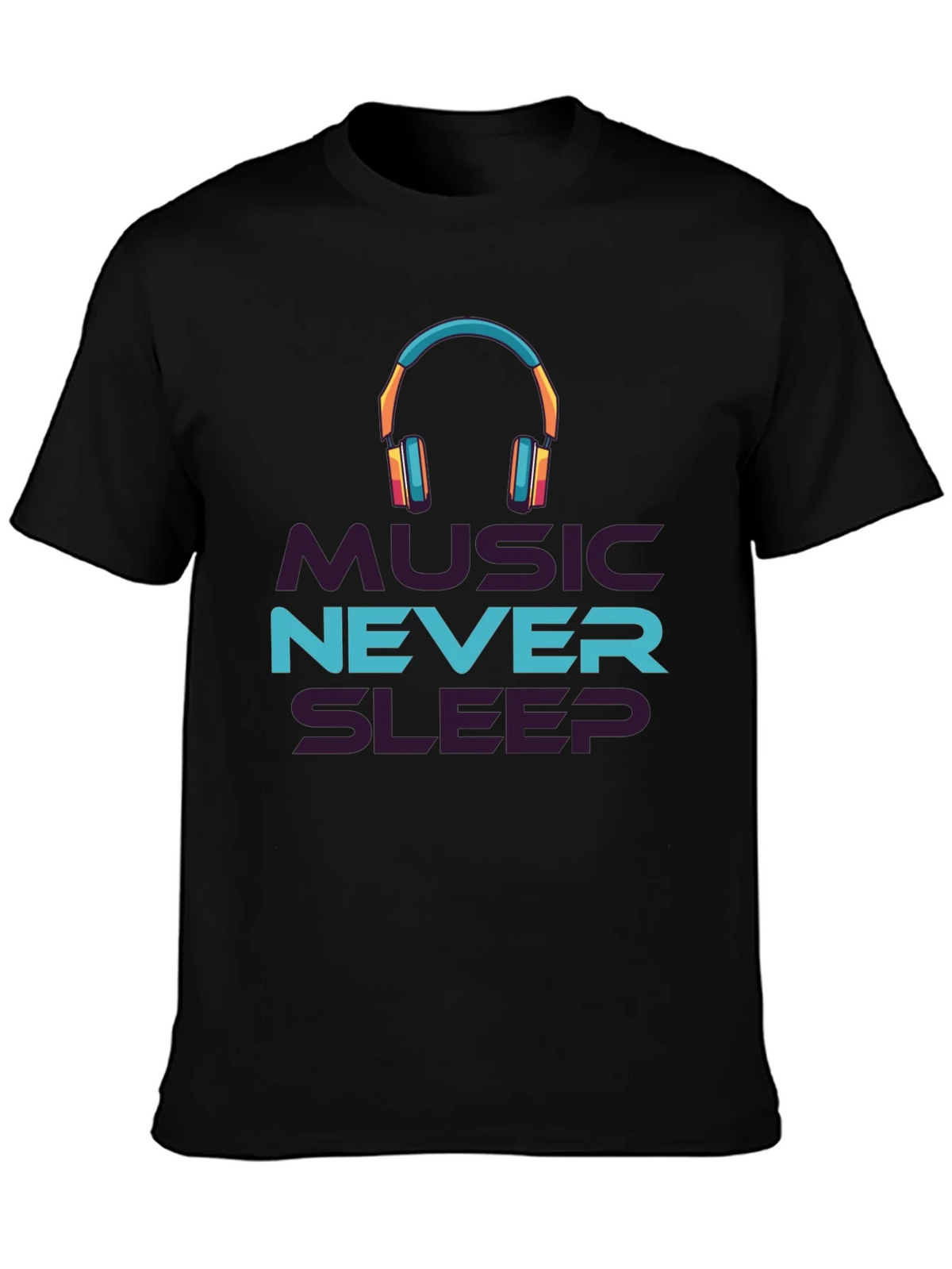 Music Never Sleeps Black Graphic Tee product image 3