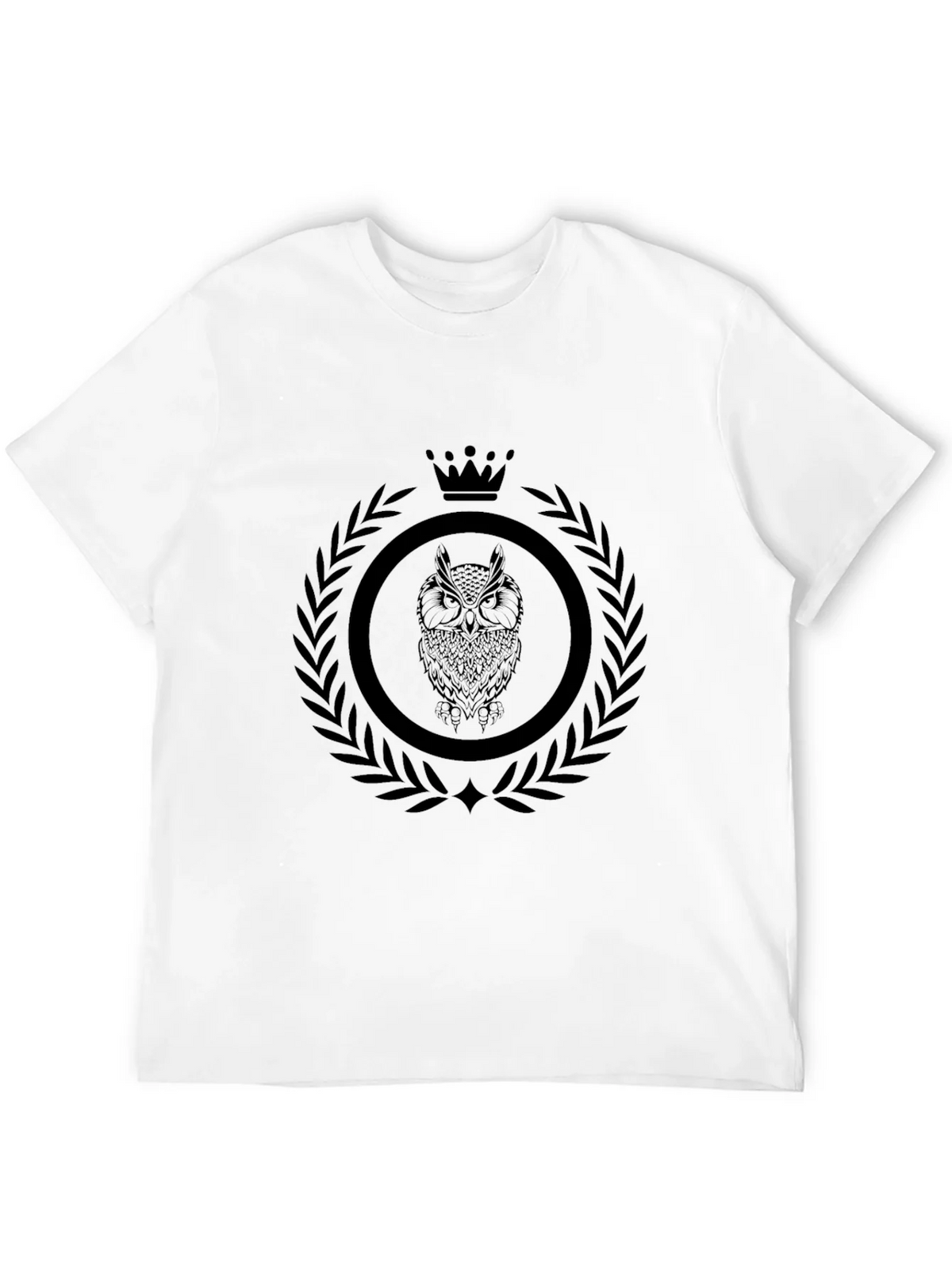 Mens Black Owl Crest Graphic Tee product image 7