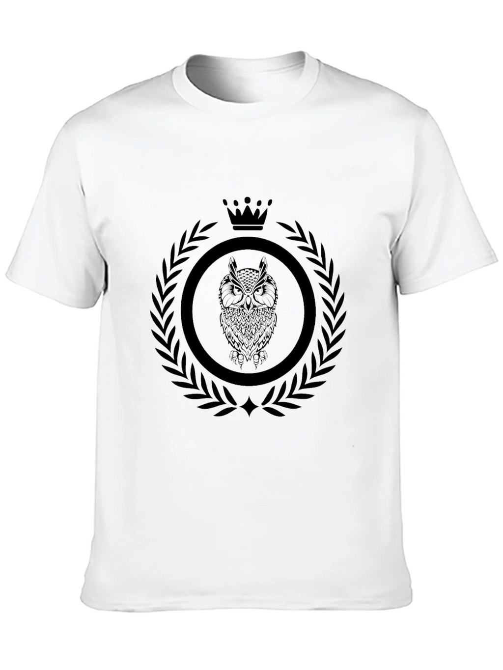 Mens Black Owl Crest Graphic Tee product image 5