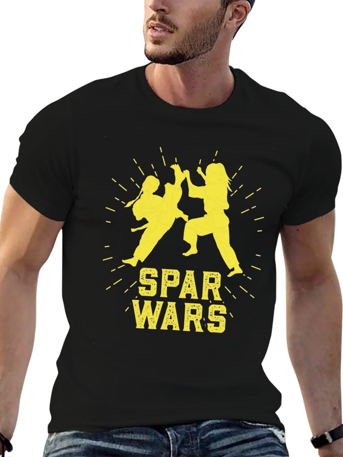 Spar Wars Black T-Shirt - Martial Arts Combat Tee product image 6
