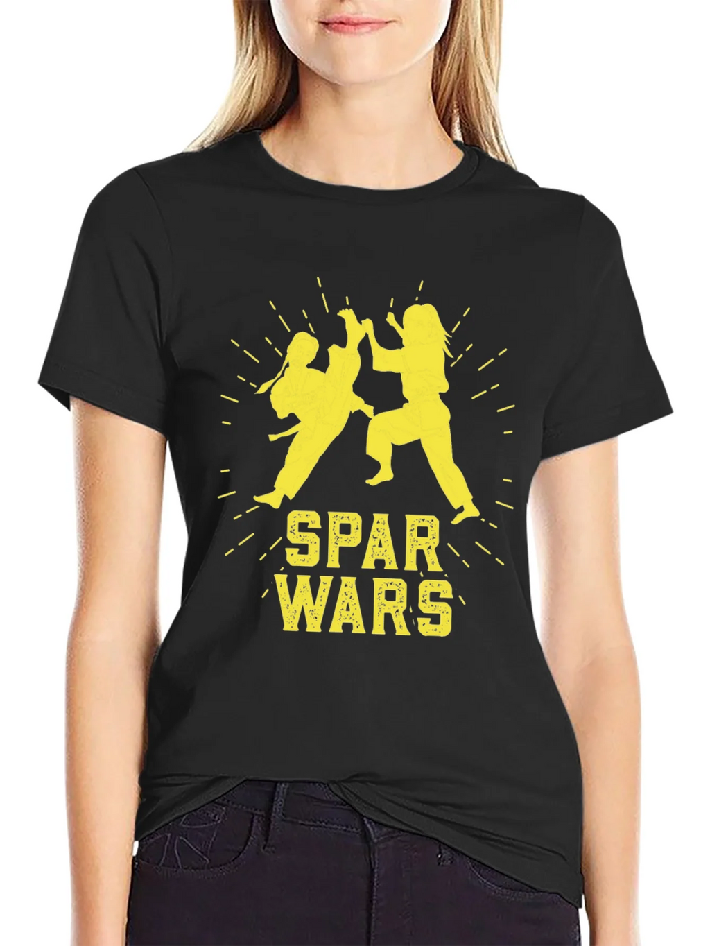 Spar Wars Black T-Shirt - Martial Arts Combat Tee product image 2