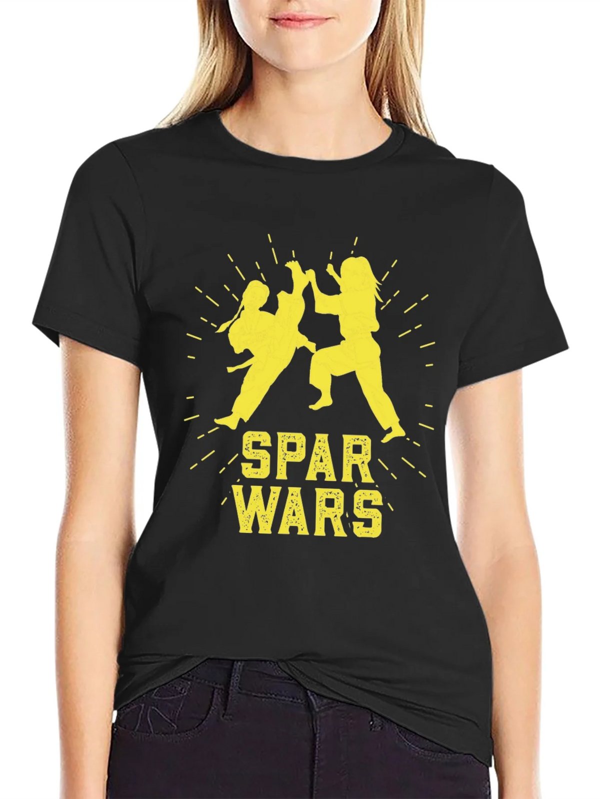 Spar Wars Black T-Shirt - Martial Arts Combat Tee product image 2