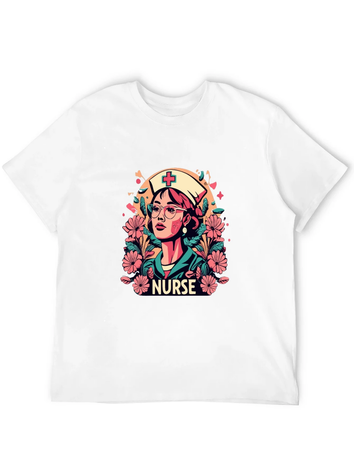 Nurse Floral Graphic T-Shirt - Unisex Style product image 8