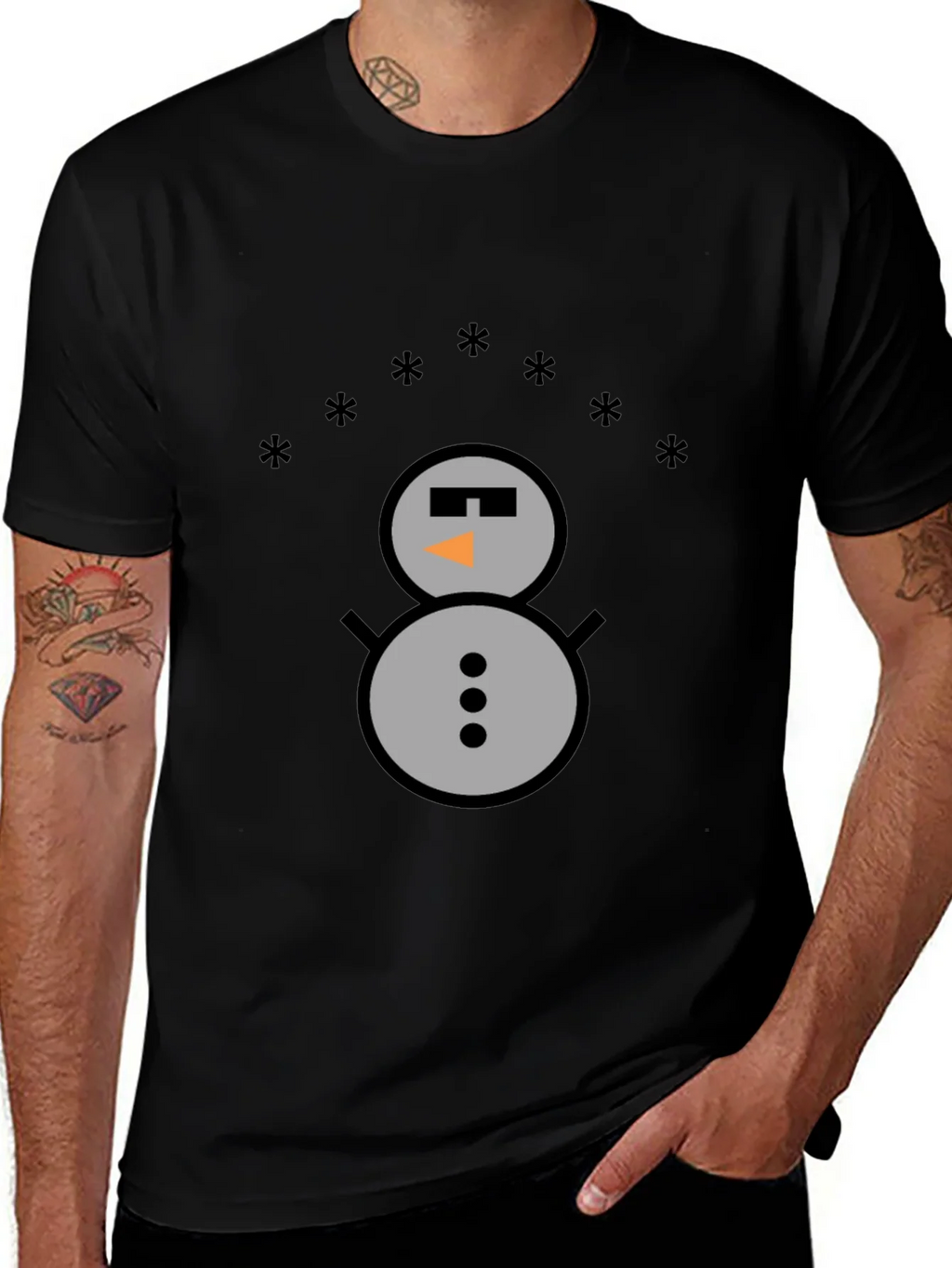 Snowman Graphic Tee - Cool Winter Style product image 1