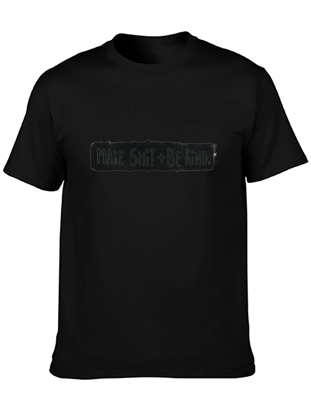 Black T-Shirt with Distressed Graphic product image 3