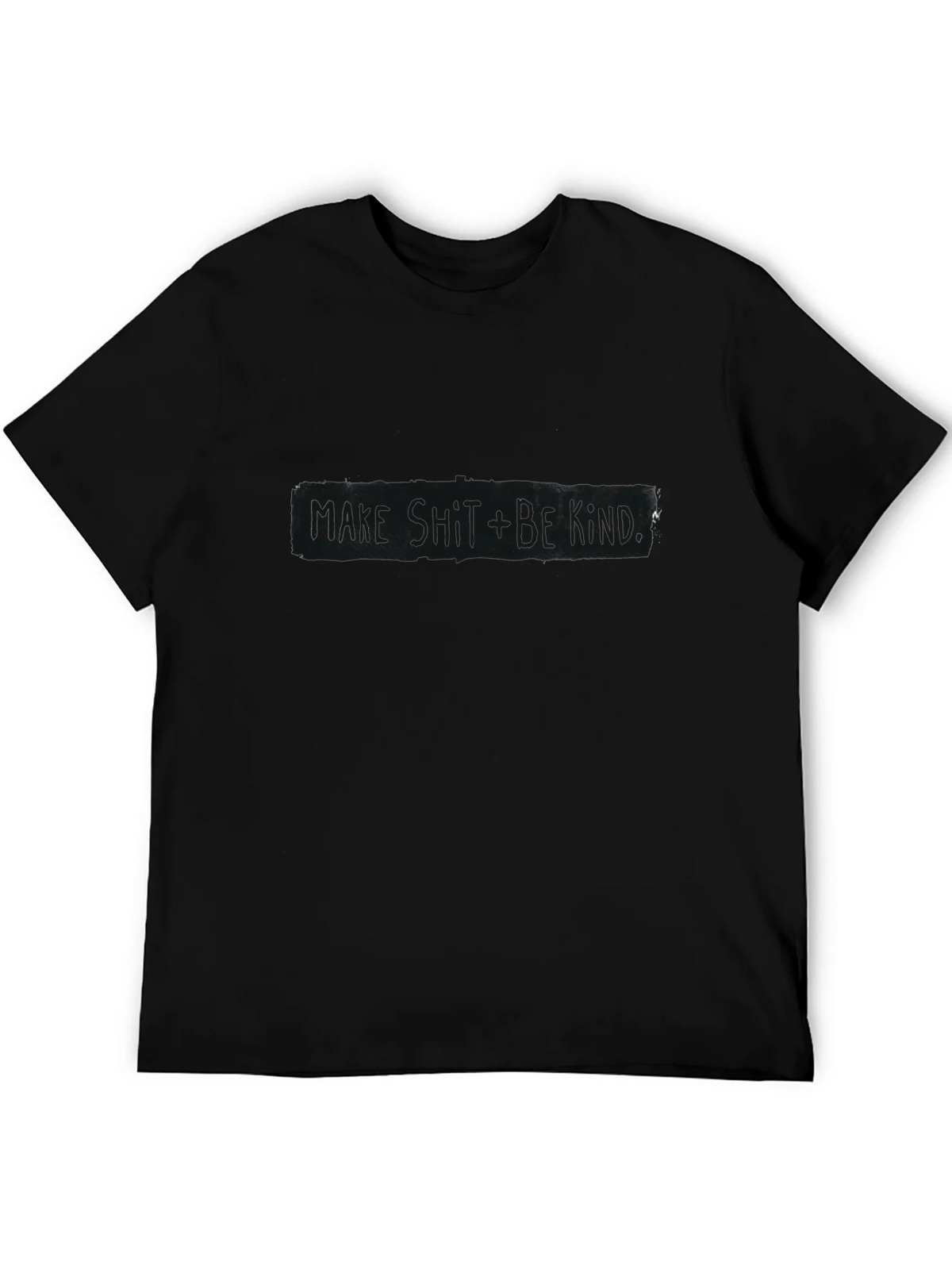 Black T-Shirt with Distressed Graphic product image 5