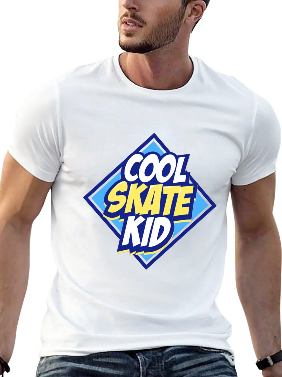 Cool Skate Kid Graphic T-Shirt - Black product image 12