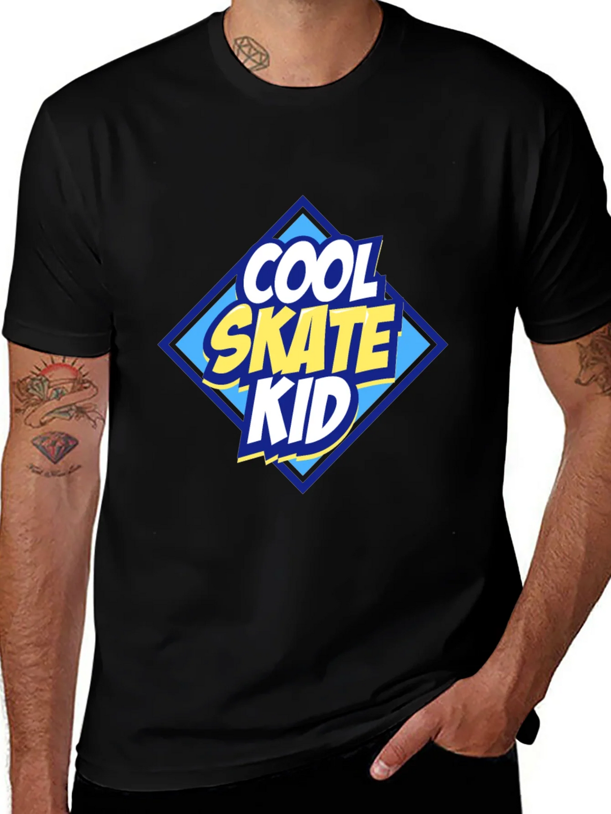Cool Skate Kid Graphic T-Shirt - Black product image 1